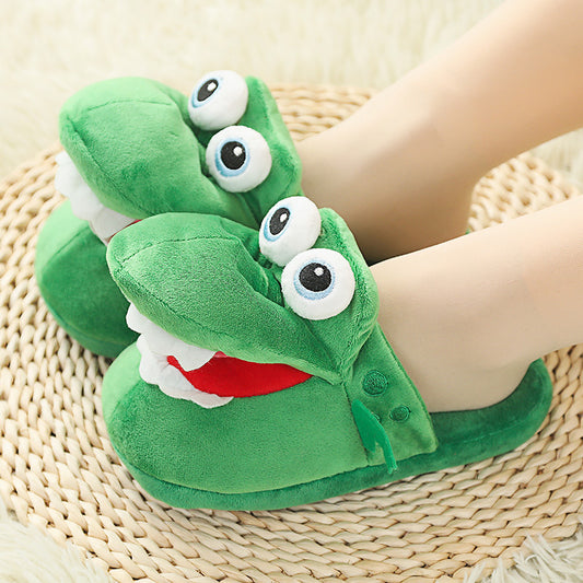 Funny Plush Cotton Slippers – Soft Winter Indoor Couple Shoes