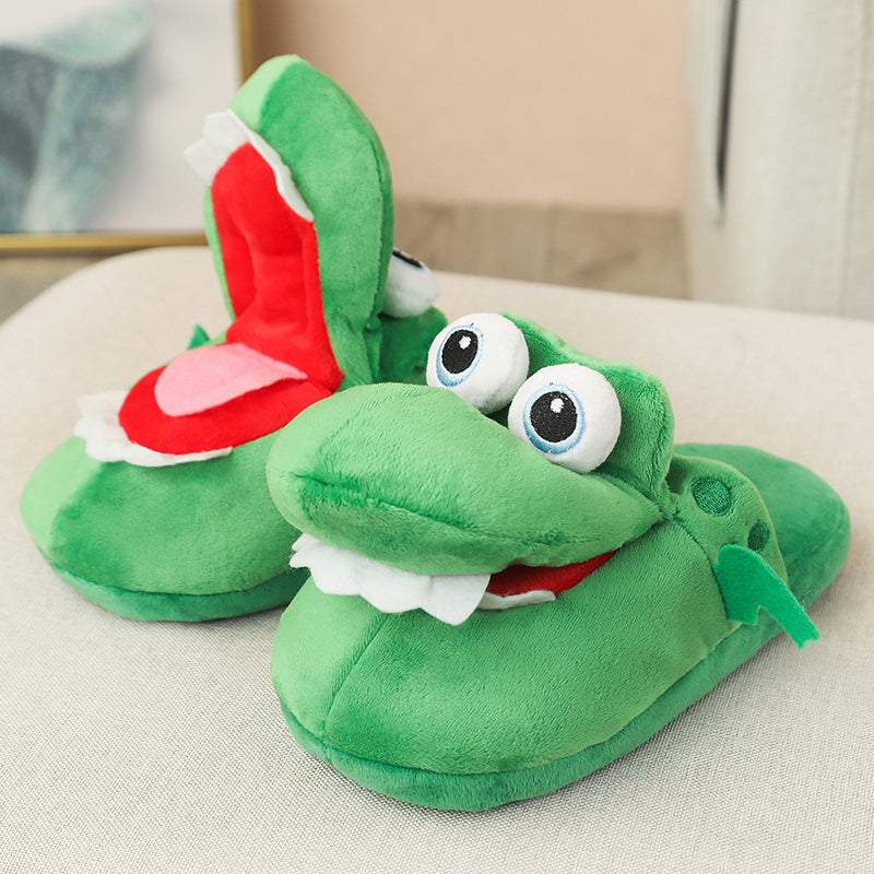 Funny Plush Cotton Slippers – Soft Winter Indoor Couple Shoes