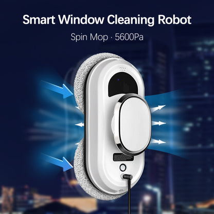 Smart Window Cleaning Robot – 5600Pa Suction with Remote Control for Glass, Tiles, and Doors