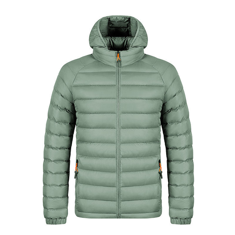 Men's Lightweight Hooded Winter Jacket – Warm & Portable