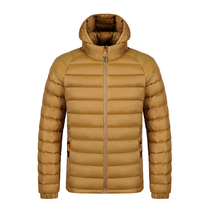 Men's Lightweight Hooded Winter Jacket – Warm & Portable