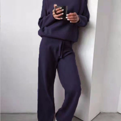 Turtleneck Sweater And Drawstring Straight Pant