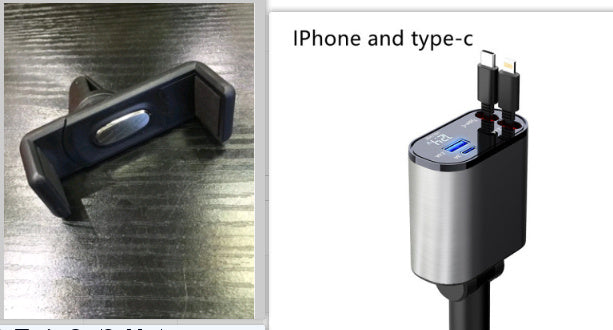 100W Metal Car Charger, USB & Type-C, Super Fast Charging Adapter