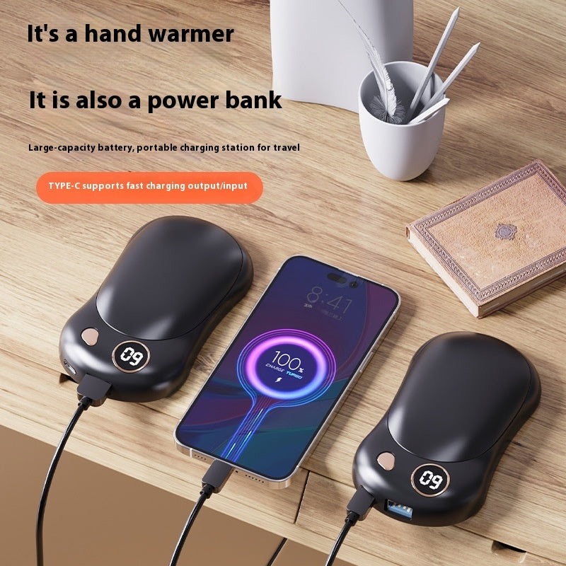 Usb Charging Split Self-heating Magnetic Suction Hand Warmer