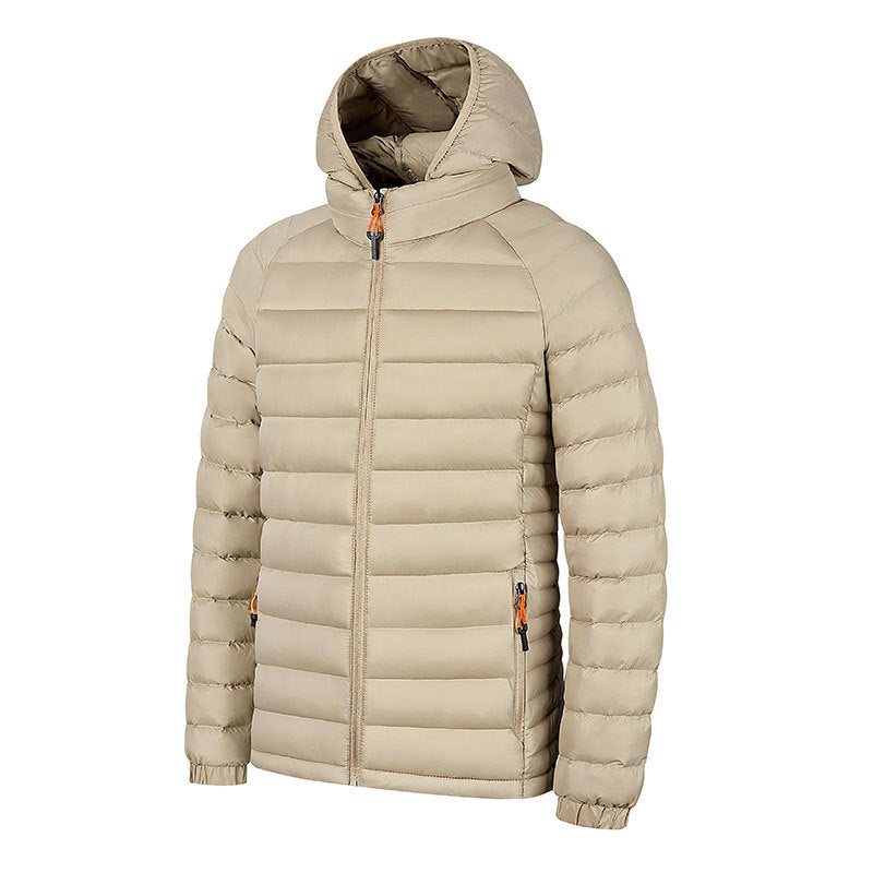 Men's Lightweight Hooded Winter Jacket – Warm & Portable