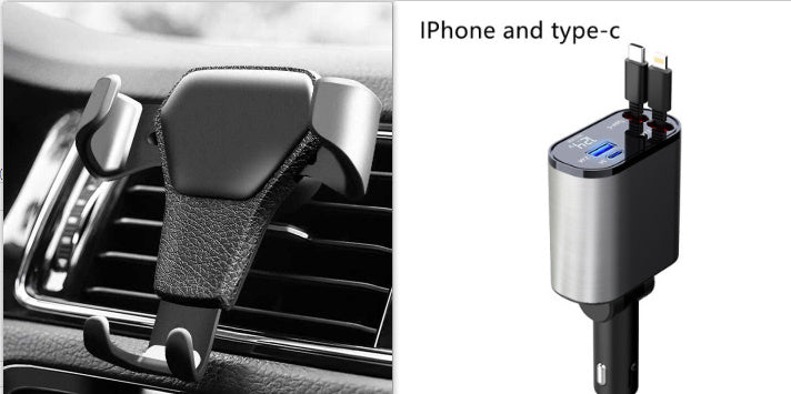 100W Metal Car Charger, USB & Type-C, Super Fast Charging Adapter