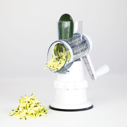 3-in-1 Vegetable Slicer & Grater – Manual Kitchen Chopper & Shredder